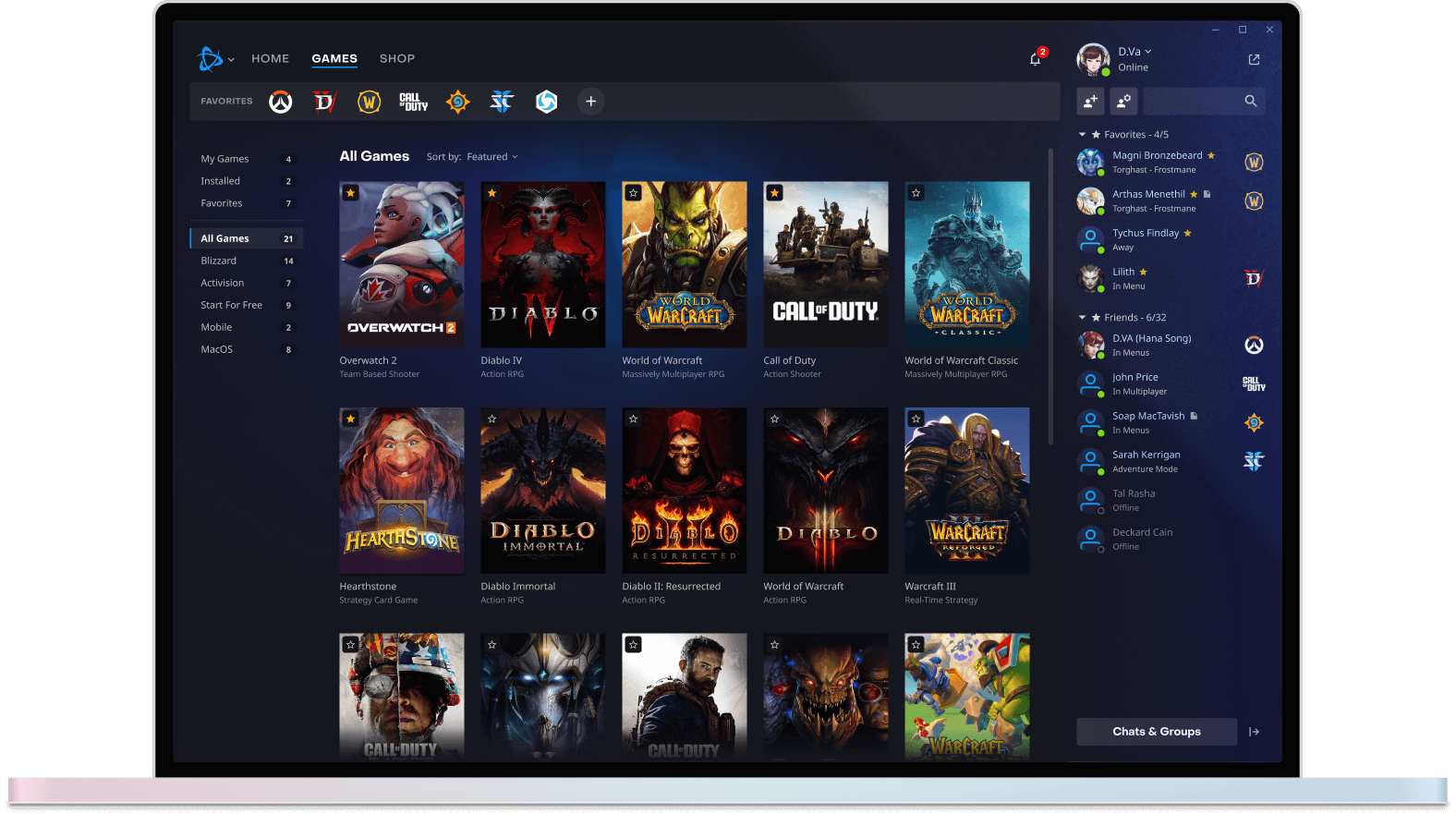 Blizzard updates Battle.Net desktop client page, new images