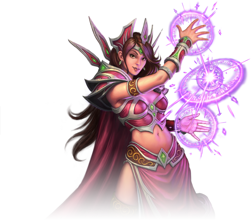 ワールドオブウォークラフト　1/6 MAGE 魔法使い ジェイナ 凍血の魔王妃ジェイナ - ハースストーン・カードライブラリー