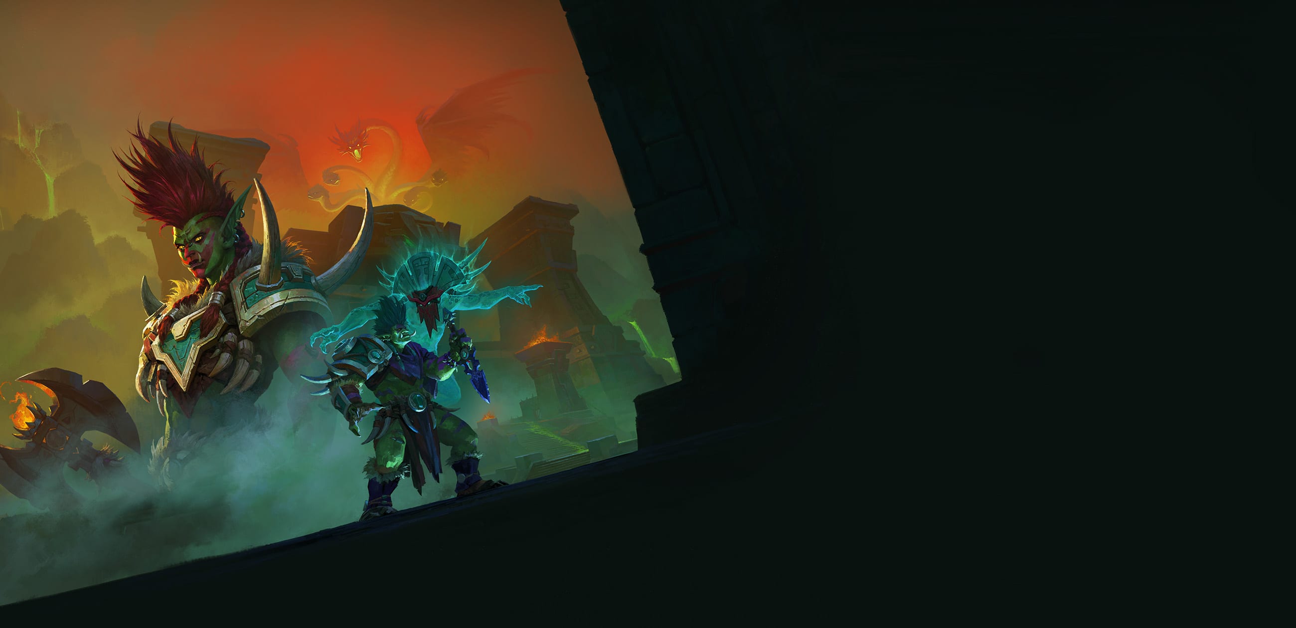 Zul'jarra and her allies face the threat unleashed from the Venomous Abyss in official Midnight Season 2 key art. Image: Blizzard Entertainment.