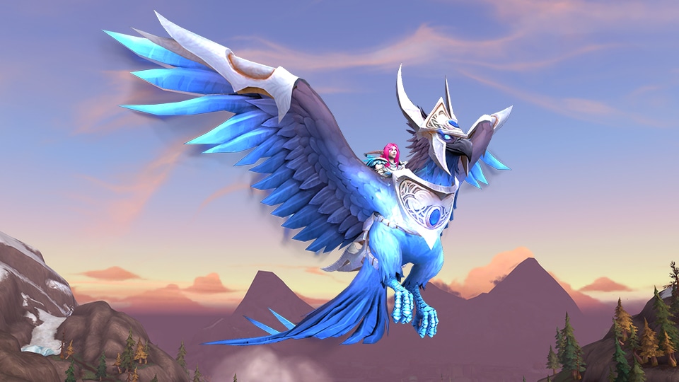 مانت Sapphire Skyblazer 5 world of warcraft mount sapphire skyblazer section1 feature1